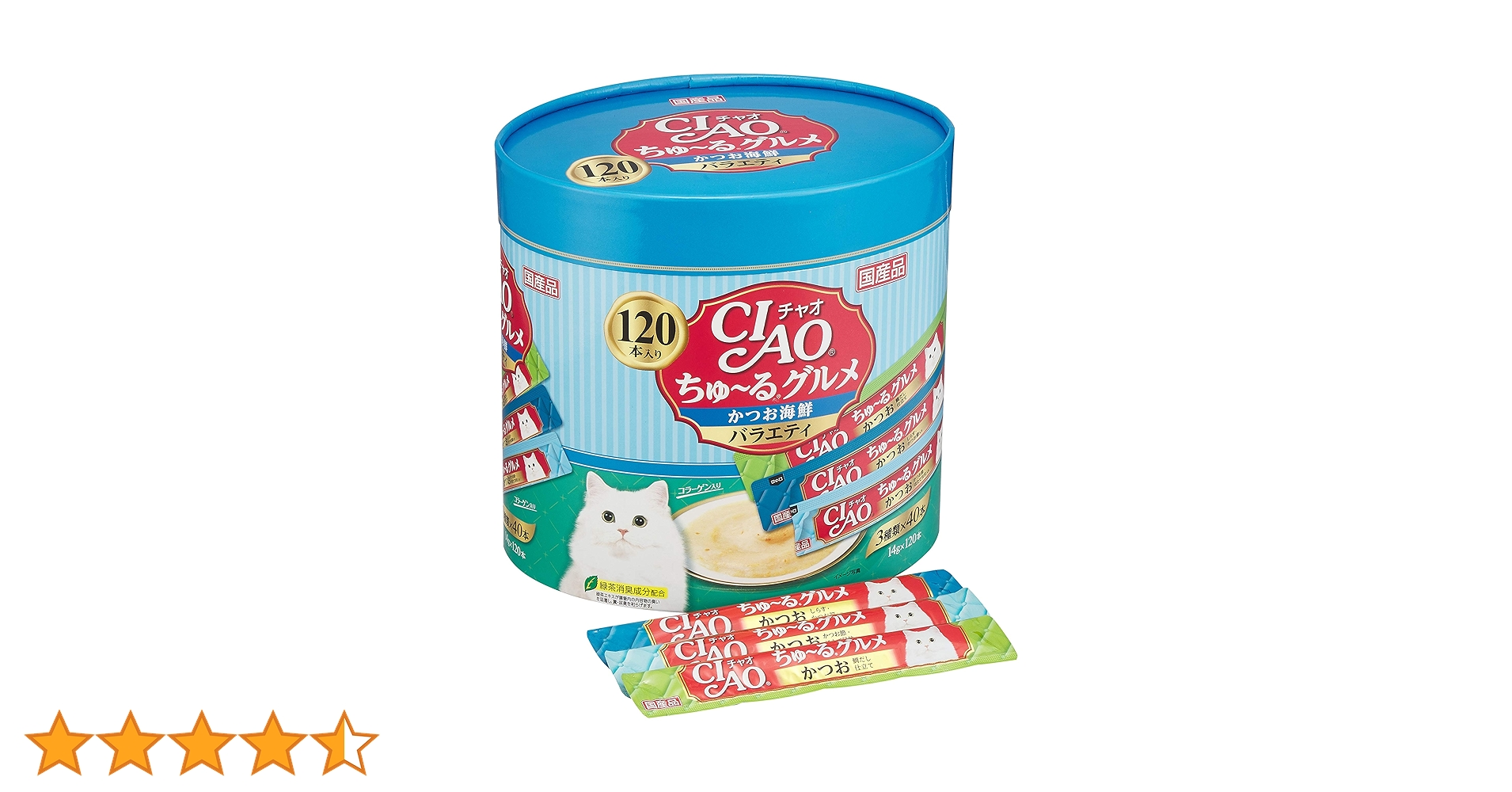 Amazon.co.jp: チャオ (CIAO) ちゅ~るグルメ かつお海鮮バラエティ 120